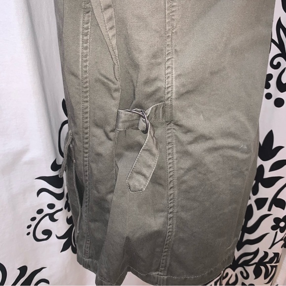 Eddie Bauer Womens Sz Small Olive Full Zip Lightweight Cinched Waist Jacket - Picture 2 of 7